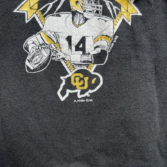 Men's Vintage CU Colorado Buffs Buffaloes Black Tank Top Shirt Sz Large Jerzees - Picture 2 of 6